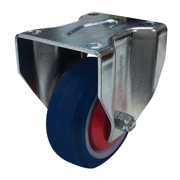 100mm (3.93") Rigid Rebound Rubber Wheel 200kg Capacity Castor (PC-R4605)