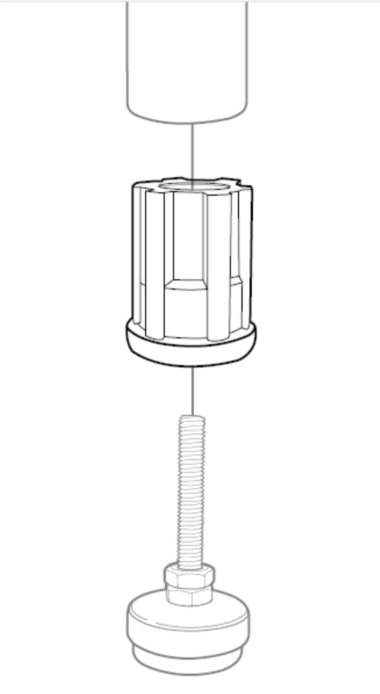 25mm Round M10 Threaded Tube End Mild Steel (PC-TIR25R0M10)