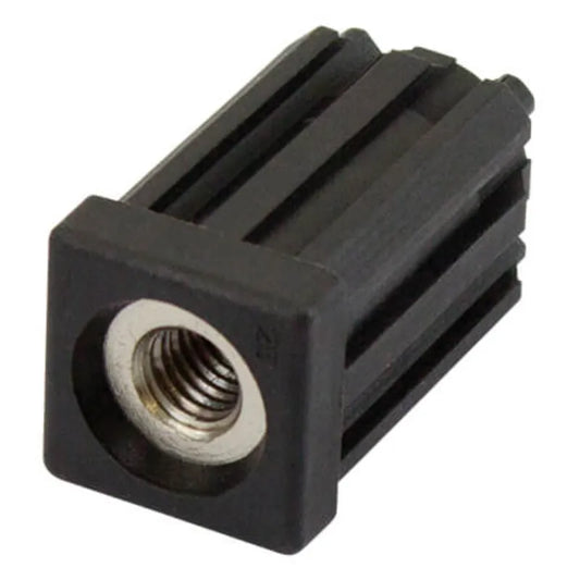 25mm Square M10 Threaded Tube End Mild Steel (PC-TIR25SQM10)