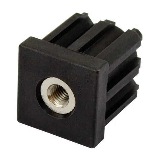 40mm Square M10 Threaded Tube End Mild Steel (PC-TIR40SQM10)