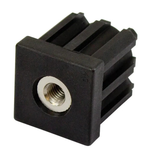 40mm Square M12 Threaded Tube End Mild Steel (PC-TIR40SQM12)