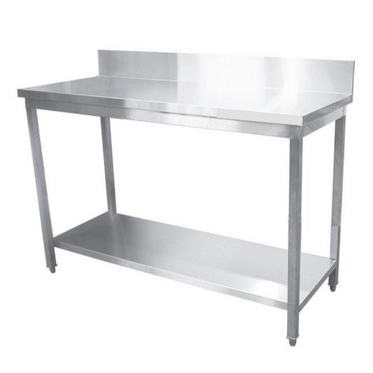 1200mm (L) x 600mm (W) x 900mm (H) Stainless Steel Bench with 150mm (H) Splashback (PC-BEN003)