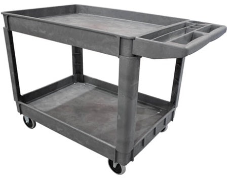 Stock Pick Trolley 250kg capacity 2 level in rigid plastic (PC-SPR002)