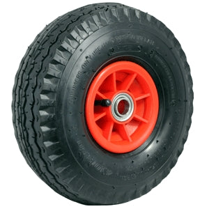 265mm (10.43") Plastic Centred Pneumatic Wheel 3/4″ Axle Diameter (PC-PN1075-75BB)