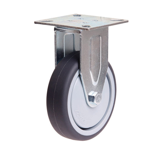 100mm (3.93") Rubber Wheel 70kg Capacity Castor (PC-R4711)