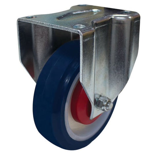 125mm (4.92") Rigid Rebound Rubber Wheel 150kg Capacity Castor (PC-R5605)