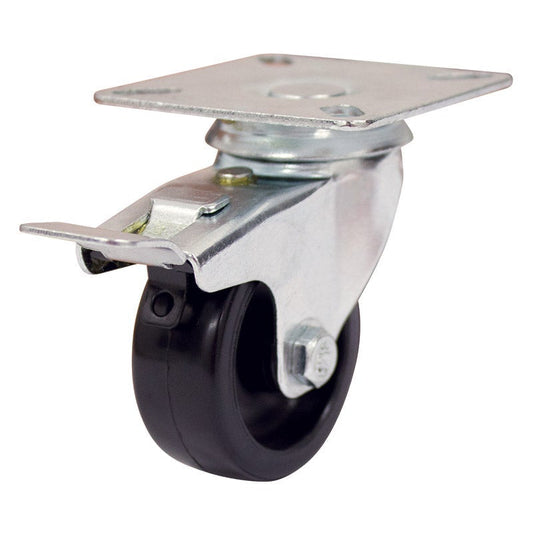 50mm (1.96") Swivel Nylon Wheel 30kg Capacity Castor with Brake (PC-S2708B)