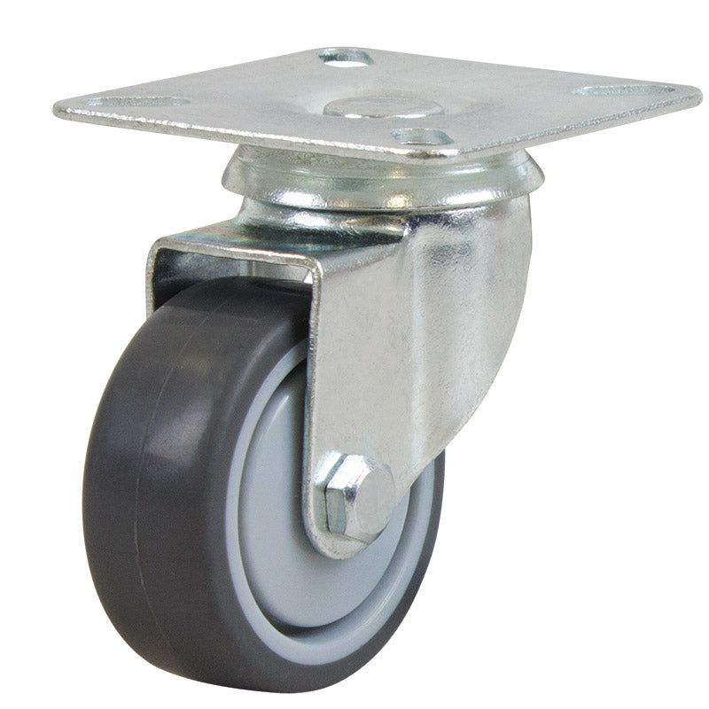 50mm (1.96") Swivel Rubber Wheel 30kg Capacity Castor (S2710)