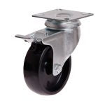 75mm (2.95") Nylon Wheel 50kg Capacity Castor with Brake (PC-S3708B)